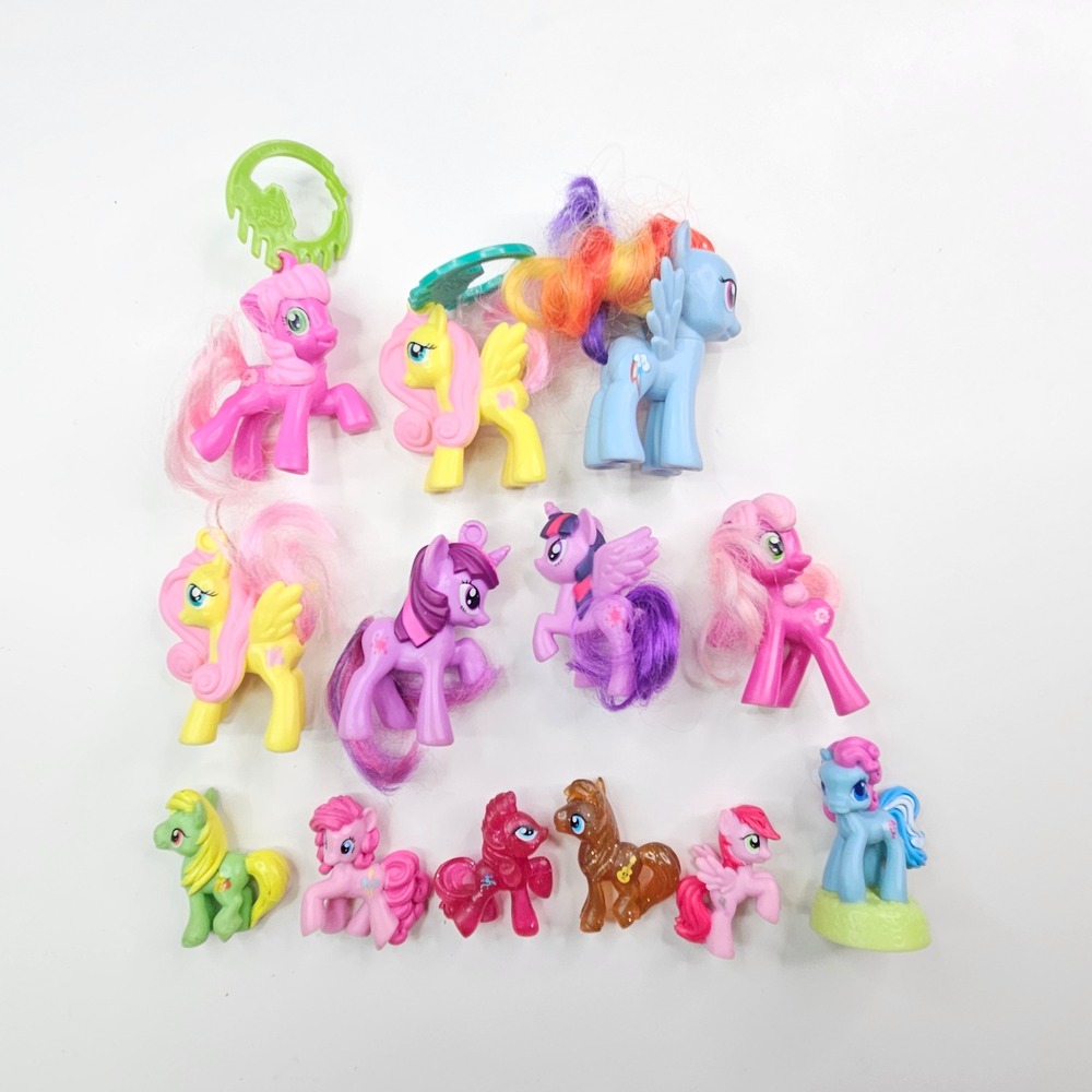 Hasbro My Little Pony Kids OS Multicolored Mixed Figure Lot 13pc Rainbow Dash